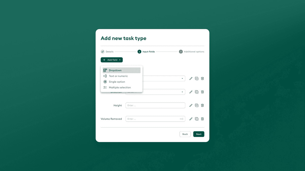 Custom task setup